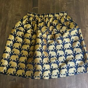 J Crew Crewcuts Skirt Girls Size 14 Elephant Parade Gold Party Fancy NEW 🐘